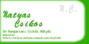 matyas csikos business card